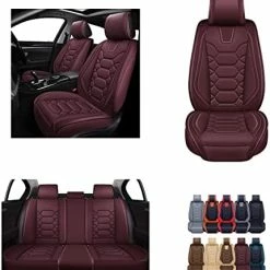 Best Sale ✨ Car Seat Covers Accessories Full Set Premium Nappa Leather Cushion Protector Universal Fit For Most Cars SUV Pick-up Truck, Automotive Vehicle Auto Interior Décor (OS-004 Red) Tan ???? -Car Seat Covers shop 41JZZCseEWL. AC