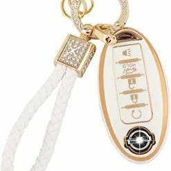 Best Pirce ???? Car Key Cover For Volkswagen Jetta Tiguan Atlas Arteon Taos TPU Soft Keys Fob Case Shell Glitter Keychain Keys Accessories White Gold Girl ???? Women ⭐ -Car Seat Covers shop 41JojmuT8SL. AC