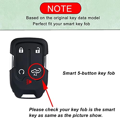 Budget ???? 2PCS Smart Key Fob Case Cover Compatible With 2019 2020 2021 2022 Chevrolet Chevy Silverado And GMC Sierra 1500 2500HD 3500HD Accessories Silicone Black Remote Key Chain Protector (5 Button) (black+blue)with White Botton ✔️ 4 Budget ???? 2PCS Smart Key Fob Case Cover Compatible With 2019 2020 2021 2022 Chevrolet Chevy Silverado And GMC Sierra 1500 2500HD 3500HD Accessories Silicone Black Remote Key Chain Protector (5 Button) (black+blue)with White Botton ✔️ - Image 2