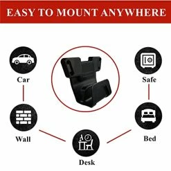 Flash Sale ❤️ Bugleman Magnetic Gun Mount With Safety Trigger Guard Protection, 60lbs Gun Magnet Mount Holster Gun Holder Rack For Pistol, Handgun, Shotgun, Revolver Black ???? -Car Seat Covers shop 41KYHSyonJL