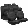 Cheapest ???? PolyPro Car Seat Covers Full Set In Charcoal On Black – Front And Rear Split Bench Car Seat Cover, Easy To Install, Interior Covers For Auto Truck Van SUV Solid Gray ✨ -Car Seat Covers shop 41KZFcohPqL