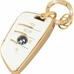 Hot Sale ???? For Chevy Key Fob Cover With Keychain Soft TPU Keys Protector Compatible With Chevrolet Equinox Malibu Camaro Traverse White Gold ???? -Car Seat Covers shop 41KmFdiYkIL. AC