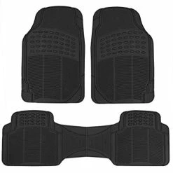 New ???? Original ProLiner 3 Piece Heavy Duty Front & Rear Rubber Floor Mats For Car SUV Van & Truck, Black - All Weather Floor Protection Fits Most Vehicles ????