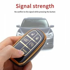 Best deal ???? For Jeep Key Fob Cover With Leather Keychain Soft TPU Protection Key Case Compatible With Grand Cherokee Renegade Smart Key,Black ???? -Car Seat Covers shop 41L8anDxTsL