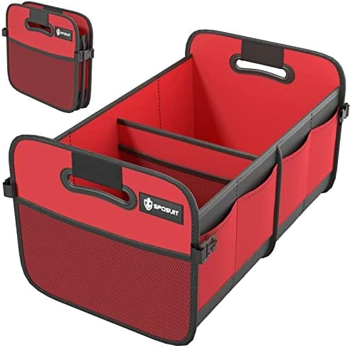 Hot Sale ???? Trunk Organizer For Car - Collapsible Trunk Storage With 11 Pockets & Reinforced Handles, SUV Trunk Organizers For Grocery Cargo Red ???? 10 Hot Sale ???? Trunk Organizer For Car - Collapsible Trunk Storage With 11 Pockets & Reinforced Handles, SUV Trunk Organizers For Grocery Cargo Red ???? - Image 8