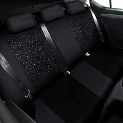 Best reviews of ✨ 15 Pieces Bling Velvet Fabric Car Seat Covers Full Set Black Bling Car Accessories For ???? Women,Diamond Steering Wheel Cover Rhinestone Crystal Seat Belt Cover, Center Console Pad Universal Car Deco ???? -Car Seat Covers shop 41LvKIRFFTL