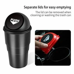 Best deal ✔️ Car Garbage Can With Lid, Leakproof Vehicle Automotive Cup Holder Car Trash Can , Small Trash Bin For Automotive Office Home Kitchen(Black, 1) ???? -Car Seat Covers shop 41MFsWO5nqL