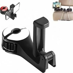 Discount ✔️ 2 In 1 Car Headrest Hidden Hook, 2023 New 2 In 1 Car Seat Headrest Hook, 360°Rotation Headrest Hooks With Phone Holder, Universal Multifunctional Car Vehicle Headrest Hook For Car, Bag (1Pcs-White) ????