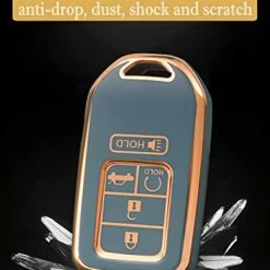 Best reviews of ✨ For Honda Key Fob Cover, Premium Soft TPU Full Protection Key Fob Case For Honda Accord Civic CRV Pilot Ridgeline Odyssey Passport Smart Remote Key Protector (Size B-Ivory) ⭐ -Car Seat Covers shop 41MSnpa7YeL