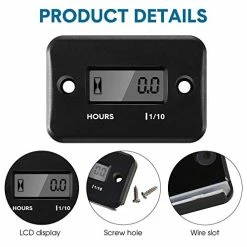 Deals ???? 2 Pieces Inductive Hour Meter For Gas Engine Lawn Mower Dirt Bike Motorcycle Motocross Snowmobile Karting Marine ATV Boat Outboard Motor Generator Waterproof Hour Meters (Black) ???? -Car Seat Covers shop 41MuHzdInfL