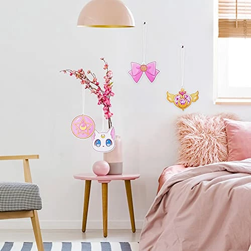 Promo ???? Car Air Freshener Anime Moon Cat Artemis Incense Chips, Car Rearview Mirror Pendant, 4 Styles And Scents Of Anime Moon Cat Artemis Hanging Scented Ornament Vent Decoration Cute Aromatic Accessories For Car Home Party Supplies Christams Gift ???? 5 Promo ???? Car Air Freshener Anime Moon Cat Artemis Incense Chips, Car Rearview Mirror Pendant, 4 Styles And Scents Of Anime Moon Cat Artemis Hanging Scented Ornament Vent Decoration Cute Aromatic Accessories For Car Home Party Supplies Christams Gift ???? - Image 4