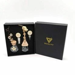 Best Sale ???? V-Quality Empty 7ml Refillable Car Aromatherapy Essential Oil Diffuser Freshener Decor Accessories - Clear Glass Bottle With Wooden Caps - Vent Clip - And Hanging String (Smart 2-In-1 Design)-Bundle ????