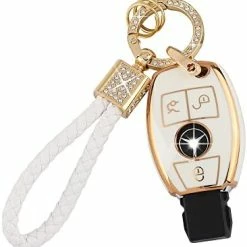 Best Pirce ???? Car Key Cover For Volkswagen Jetta Tiguan Atlas Arteon Taos TPU Soft Keys Fob Case Shell Glitter Keychain Keys Accessories White Gold Girl ???? Women ⭐ -Car Seat Covers shop 41O9I5rtNLL. AC