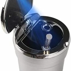 Best reviews of ???? Car Ashtray With Lid, Portable Car Cigarette Ashtray With Blue LED Light Car Cup Holder (Silver) ???? -Car Seat Covers shop 41OY2kQU63L. AC