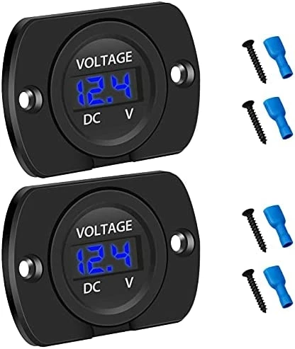 Flash Sale ???? DC 12V 24V Car Voltmeter LED Digital Display Voltmeter Panel, Waterproof Digital Round Panel Voltage Tester Gauge Meter With Terminals For Boat Marine Vehicle Motorcycle Truck ATV UTV (Blue Light) Gr ❤️ 10 Flash Sale ???? DC 12V 24V Car Voltmeter LED Digital Display Voltmeter Panel, Waterproof Digital Round Panel Voltage Tester Gauge Meter With Terminals For Boat Marine Vehicle Motorcycle Truck ATV UTV (Blue Light) Gr ❤️ - Image 8