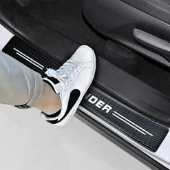 Best reviews of ???? 4pcs/Set Door Entry Guard Carbon Fiber Textured Leather Car Door Sill Protector Stickers Compatible With Rav4 A Compatible With Rav4 ❤️ -Car Seat Covers shop 41PY1rGhdRL. AC