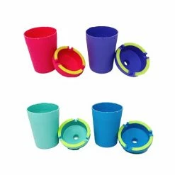 Coupon ???? (4 Pack Jumbo) Glow In The Dark Butt Bucket Ashtray Cigarette Self-Extinguishing Cup Car Ash Holder Portable Truck Home Office (Colors May Vary) ???? -Car Seat Covers shop 41PzfXc4iYS