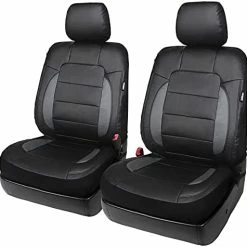 Coupon ???? Uto 2 Leather Car Seat Covers Black Universal Fit Cars SUV Trucks Front Seats With Airbag Platinum Set Black ???? -Car Seat Covers shop 41QHPFzPk0L. AC