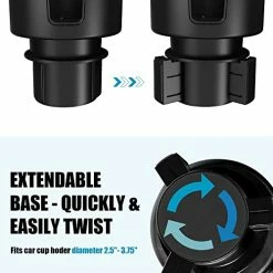 Cheapest ???? Upgraded Car Cup Holder Expander Adapter With Offset Adjustable Base, Compatible With Yeti 14/24/36/46oz Ramblers, Hydro Flasks 32/40oz, Other Large Bottles Mugs In 3.4"-4.0" ????