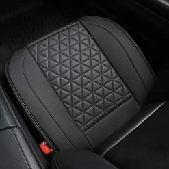 Cheap ???? Luxury Faux Leather Car Seat Cover Front Bottom Seat Cushion Cover, Anti-Slip And Wrap Around The Bottom, Fits 95% Of Vehicles - 1 Piece, Black A-triangle-b ????