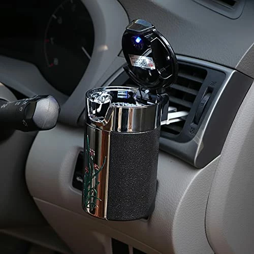 Best Sale ???? Ikasus Car Ashtray With Lid, Portable Smokeless Ashtray For Car, Car Trash Can,Detachable ABS Smokeless Ash Tray With Blue LED Light, Auto Car Ashtray Holder Windproof For Outdoor Home Office,Blac ???? 6 Best Sale ???? Ikasus Car Ashtray With Lid, Portable Smokeless Ashtray For Car, Car Trash Can,Detachable ABS Smokeless Ash Tray With Blue LED Light, Auto Car Ashtray Holder Windproof For Outdoor Home Office,Blac ???? - Image 4
