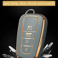 Best reviews of ✨ For Toyota Camry RAV4 Key Fob Cover ,for Highlander Corolla Avalon C-HR Prius GT86 Key Fob Case Premium Soft TPU 360 Degree Protector Key Holder ,Gray ???? -Car Seat Covers shop 41RQwuSs6VL