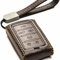Coupon ???? Vitodeco Genuine Leather Smart Key Fob Case Compatible With Jeep Wagoneer, Jeep Grand Wagoneer, Jeep Grand Cherokee 2022 (5-Button, Black) ???? -Car Seat Covers shop 41RSHiDrSGL. AC