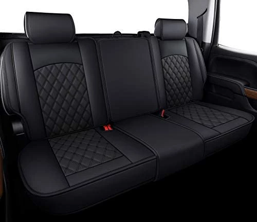 Deals ???? Seat Covers For Truck Chevy Chevrolet Silverado GMC Sierra Pickup 2007-2023 1500 2500HD 3500HD Trail Boss Z71 Crew Double Extended Cab Waterproof Leather Protectors (Full Set, Black) Rear Seat/whit ???? 17 Deals ???? Seat Covers For Truck Chevy Chevrolet Silverado GMC Sierra Pickup 2007-2023 1500 2500HD 3500HD Trail Boss Z71 Crew Double Extended Cab Waterproof Leather Protectors (Full Set, Black) Rear Seat/whit ???? - Image 15