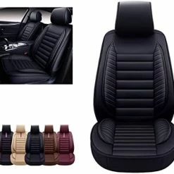 Cheapest ???? Car Seat Covers Accessories Full Set Premium Nappa Leather Cushion Protector Universal Fit For Most Cars SUV Pick-up Truck, Automotive Vehicle Auto Interior Décor (OS-001 Black) ???? -Car Seat Covers shop 41S3341AXxL. AC