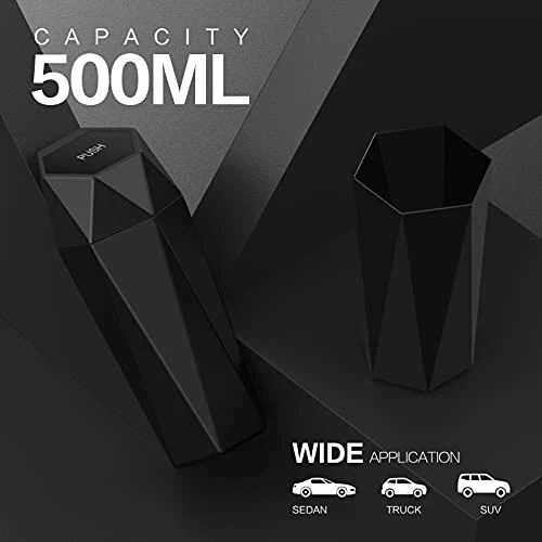 Brand new ✨ Car Trash Can With Lid,Portable Vehicle Auto Car Garbage Can,Diamond Design Mini Garbage Bin For Automotive Car, Home, Office, Kitchen, Bedroom(1 Pack,Black) ✨ 5 Brand new ✨ Car Trash Can With Lid,Portable Vehicle Auto Car Garbage Can,Diamond Design Mini Garbage Bin For Automotive Car, Home, Office, Kitchen, Bedroom(1 Pack,Black) ✨ - Image 3