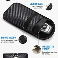 Wholesale ⭐ Lanpard Faraday Bag For Key Fob(2 Pack), Faraday Cage Protector, Car RFID Signal Blocking Key Fob Protector, Double-Layers Of Shielding Carbon Fiber Material Anti-Theft Faraday Pouch ???? -Car Seat Covers shop 41SLSGz2xAL