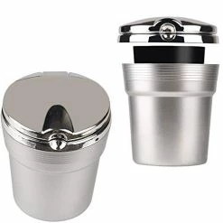 Best reviews of ???? Car Ashtray With Lid, Portable Car Cigarette Ashtray With Blue LED Light Car Cup Holder (Silver) ???? -Car Seat Covers shop 41SO8Wg4mdL