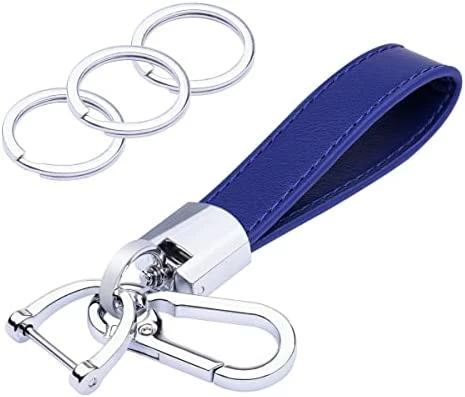 Hot Sale ???? Genuine Leather Car Keychain, Universal Key Fob Keychain Leather Key Chain Holder For Men And ???? Women, 360 Degree Rotatable, With Anti-lost D-ring, 3 Keyrings - Black (Carabiner Clip) ???? 9 Hot Sale ???? Genuine Leather Car Keychain, Universal Key Fob Keychain Leather Key Chain Holder For Men And ???? Women, 360 Degree Rotatable, With Anti-lost D-ring, 3 Keyrings - Black (Carabiner Clip) ???? - Image 7