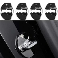 Cheapest ✔️ 4PCS Door Stopper Covers Compatible With Tesla Model 3/Y Stainless Steel Car Door Lock Cover Door Guard Lock For Tesla Accessories ???? 13 Cheapest ✔️ 4PCS Door Stopper Covers Compatible With Tesla Model 3/Y Stainless Steel Car Door Lock Cover Door Guard Lock For Tesla Accessories ???? -Car Seat Covers shop 41SZVYRaeWL 1
