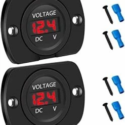 Flash Sale ???? DC 12V 24V Car Voltmeter LED Digital Display Voltmeter Panel, Waterproof Digital Round Panel Voltage Tester Gauge Meter With Terminals For Boat Marine Vehicle Motorcycle Truck ATV UTV (Blue Light) Gr ❤️ 22 Flash Sale ???? DC 12V 24V Car Voltmeter LED Digital Display Voltmeter Panel, Waterproof Digital Round Panel Voltage Tester Gauge Meter With Terminals For Boat Marine Vehicle Motorcycle Truck ATV UTV (Blue Light) Gr ❤️ -Car Seat Covers shop 41SyQjevefL. AC