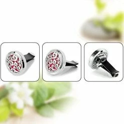 Budget ???? Car Diffuser Vent Clip 2 PCS Aromatherapy Car Vent Clips 1.2 Inches Essential Oil Car Diffuser Lockets With 20 Refill Pads(Tree & Cloud), Gift For ???? Women/Men, ???? Mothers Day, ???? Birthday ????