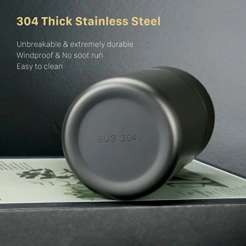 Buy ✔️ Car Ashtray With Lid Smell Proof,Stainless Steel Portable Smokeless Cigarette Ashtrays,Detachable Windproof Automatically Extinguished Ash Tray For Travel Home Office Outdoor Black ???? 4 Buy ✔️ Car Ashtray With Lid Smell Proof,Stainless Steel Portable Smokeless Cigarette Ashtrays,Detachable Windproof Automatically Extinguished Ash Tray For Travel Home Office Outdoor Black ???? - Image 2