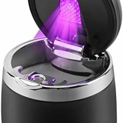 Outlet ???? Ashtray Portable Car Ashtray, Globalstore Smokeless Ashtray With Lid, Mini Car Trash Can Cigar Ashtray With LED Light Cylinder Cup Holder Ashtray For Car Cute Ashtray Windproof For Outdoor Travel Home Sliv ✔️ -Car Seat Covers shop 41Tpcm4Rk5L. AC