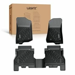 Budget ???? Floor Mats Fit For 2018-2023 Jeep Wrangler JL Unlimited 4 Door Only (Not Fit For JK Or 4xe), TPE All Weather Car Liners,Custom Fit 1st & 2nd Row Floor Liners, Black ????