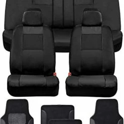 Flash Sale ???? Croc Skin Faux Leather Car Seat Covers, Full Set Gray – Front And Back Split Bench Seat Covers, Airbag Compatible, Interior Covers For Cars Trucks Vans And SUVs Charcoal ???? -Car Seat Covers shop 41U102fekpL. AC