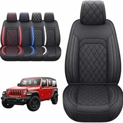 Cheap ???? Jeep Wrangler JK JL 4-Door Seat Covers Full Set Custom Fit 2007-2023 Unlimited X Rubicon 392 Sahara Willys Sport High Altitude 4X4 Truck Pickup Waterproof Leather (Full Set/Black-R) ???? -Car Seat Covers shop 41VF5mXlOAL. AC