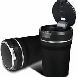 Cheap ???? Car Ashtray, Detachable Ceramics Car Ashtray With Lid Blue Led Light And Removable Lighter Solar Energy And USB Dual Charging For Most Car Cup Holder ???? -Car Seat Covers shop 41VI loJXCL. AC