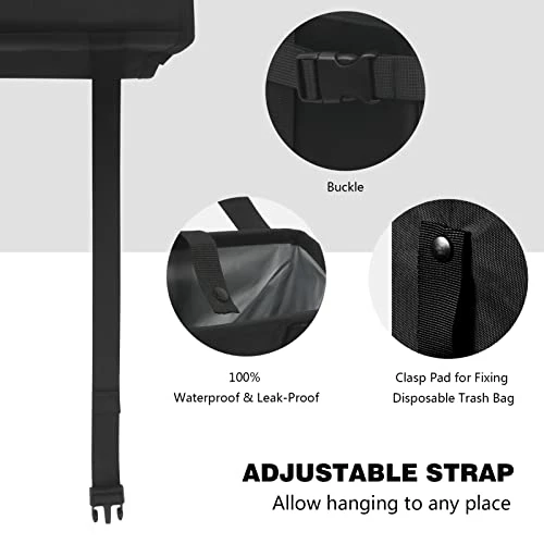 Best Pirce ???? Car Trash Can, 100% Leak-Proof Waterproof Car Trash Bin Collapsible Portable Auto Garbage Bag Large Capacity Trashcan Storage Bag Multipurpose Car Organizer Hanging Black A-black ???? 4 Best Pirce ???? Car Trash Can, 100% Leak-Proof Waterproof Car Trash Bin Collapsible Portable Auto Garbage Bag Large Capacity Trashcan Storage Bag Multipurpose Car Organizer Hanging Black A-black ???? - Image 2