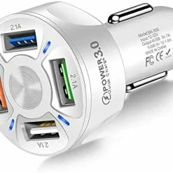 New ???? Car Charger Adapter, 6 USB Multi Port, Fast Charger, Include QC 3.0 And 5 Other Ports, Car Interior Accessories, Fit For IPhone 13/12/11/pro, Samsung Galaxy/Note S10/S9/S8, Android - Black ⌛ -Car Seat Covers shop 41Vspf5rzSL. AC