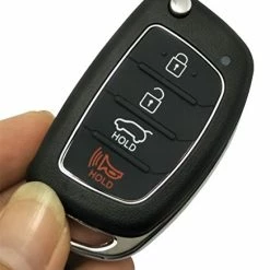 Budget ❤️ Replacement Key Fob Case Fit For Hyundai Sonata Santa Fe Flip Key Remote Control Key Fob Shell ⌛ -Car Seat Covers shop 41WkIa86jYL