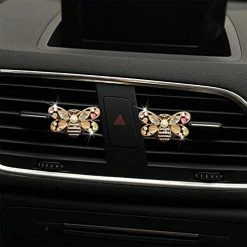 Best reviews of ???? 2 Pieces Creative Car Charm Cute Little Bee Bling Vehicle Interior Air Vent Decorations Clip With Perfume Container,Women Fashion Car Decorations Gift ???? -Car Seat Covers shop 41Wo8f73A6L