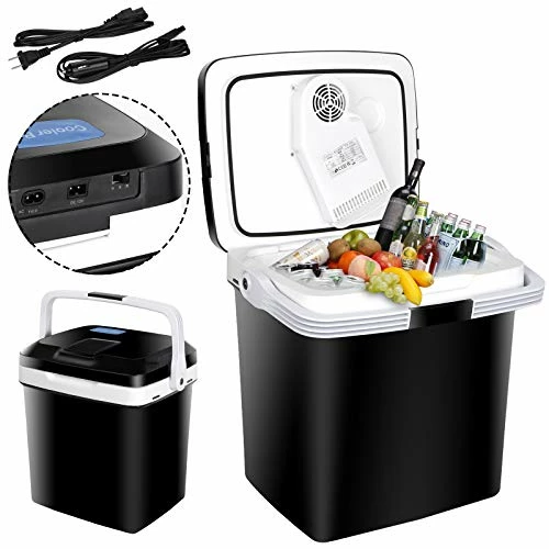 New ✨ Mini Fridge Electric Cooler And Warmer For Car- 12V DC Electric Cooler Car Refrigerator With Automatic Locking Handle, 28 Quart Portable Car Fridge For Travel And Camping ???? 3 New ✨ Mini Fridge Electric Cooler And Warmer For Car- 12V DC Electric Cooler Car Refrigerator With Automatic Locking Handle, 28 Quart Portable Car Fridge For Travel And Camping ????