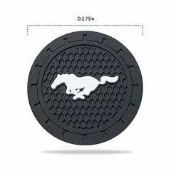 Budget ???? Car Coaster For Ford Mustang Recessed Silicone Non-Slip Bling Crystal Drink Coaster For Car Interior Accessories 2.76 Inch 2 Pieces Bm-01-new ???? -Car Seat Covers shop 41X9SGxYHeL