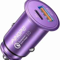 Outlet ???? USB C Car Charger, 48W IPhone Car Charger Fast Charging [Mini&Metal], AINOPE Fast USB Car Charger Adapter PD30W&QC3.0 Compatible With IPhone 14 Pro Max Plus 13 12 11 Samsung S22/21/20 Note20/10 Pixel Red ???? -Car Seat Covers shop 41XM5dTCE4L. AC