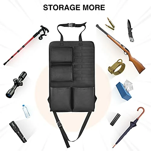 Outlet ???? EZshoot 2PCS Car Seat Back Gun Rack Organizer, Automotive Gun Rack Holder For Rifle/Shotgun, Tactical Hunting Backseat Sling Rack, Molle Car Backseat Gun Storage For Vehicle/Truck/SUV, Black ???? 4 Outlet ???? EZshoot 2PCS Car Seat Back Gun Rack Organizer, Automotive Gun Rack Holder For Rifle/Shotgun, Tactical Hunting Backseat Sling Rack, Molle Car Backseat Gun Storage For Vehicle/Truck/SUV, Black ???? - Image 2